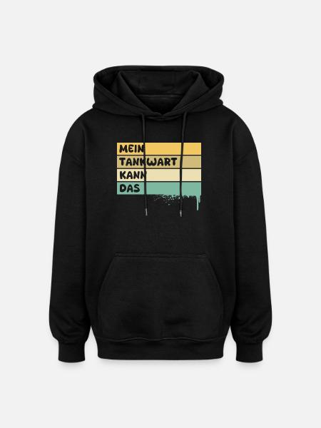 Handwerker Tankwart - Oversized Unisex Hoodie - Schwarz