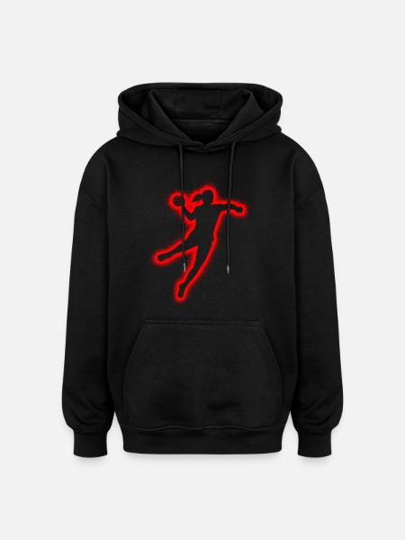 Handball player Handball women's handball - Oversized Unisex Hoodie - black