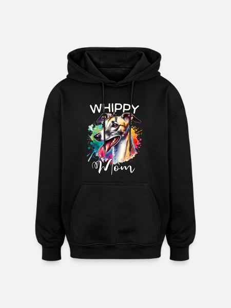 Windhund Mama - Oversized Unisex Hoodie - Schwarz