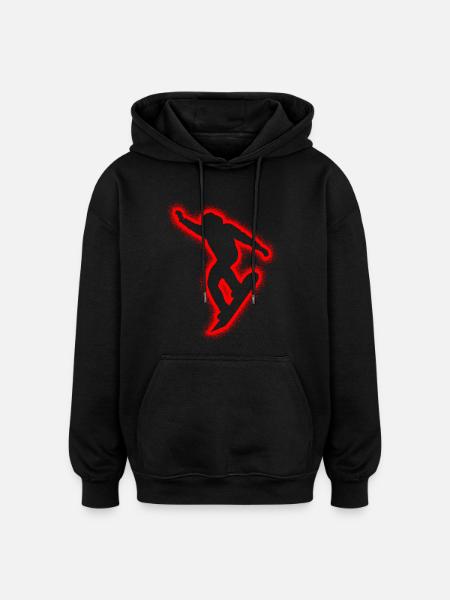 Snowboardeurs Snowboard Enfants Snowboard Hommes - Sweat à capuche oversize unisexe - noir