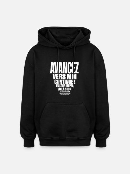 t-shirt retraité - Sweat à capuche oversize unisexe - noir