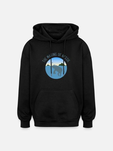 Nessie - Oversized Unisex Hoodie - Schwarz