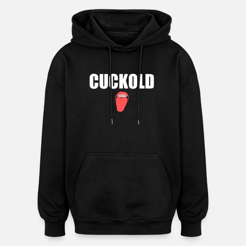 Cuckold - Sweat à capuche oversize unisexe - noir
