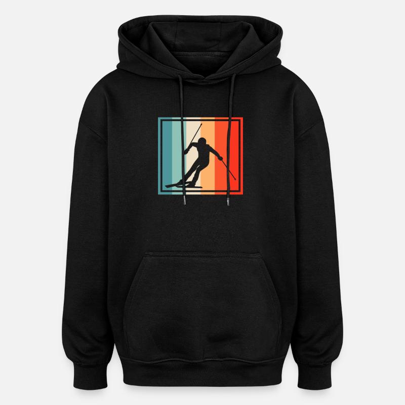 Ski Retro - Oversized Unisex Hoodie - black
