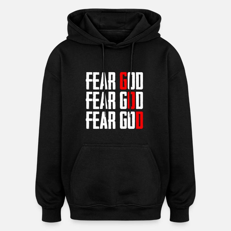 Craignez Dieu - Sweat à capuche oversize unisexe - noir