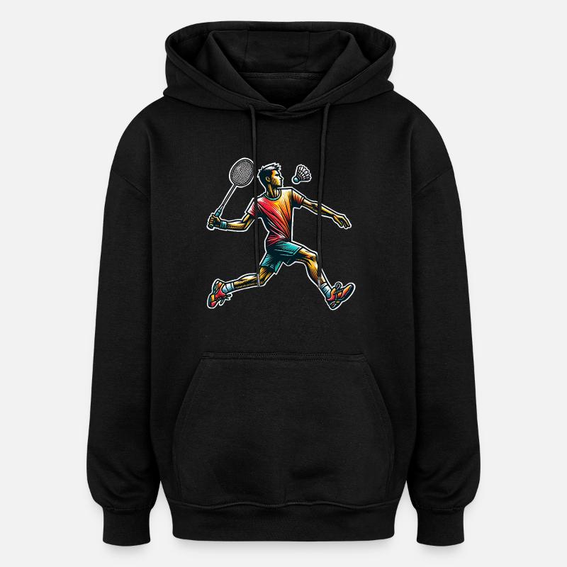 Badminton - Sweat à capuche oversize unisexe - noir