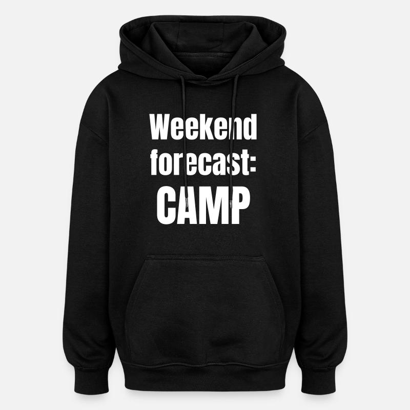 Weekend forecast: Camp - Oversized Unisex Hoodie - black