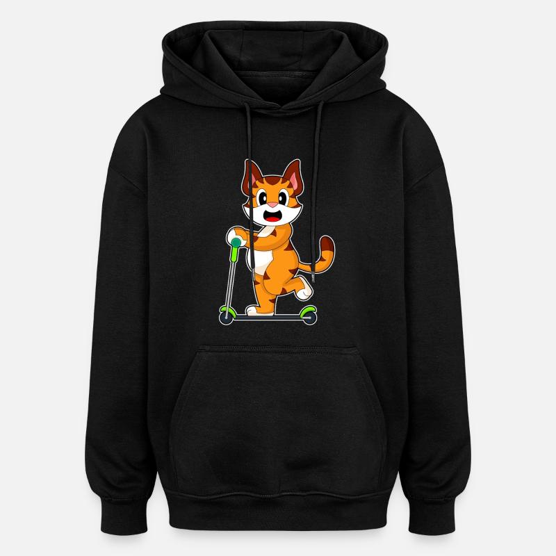 Trottinette Tiger - Sweat à capuche oversize unisexe - noir