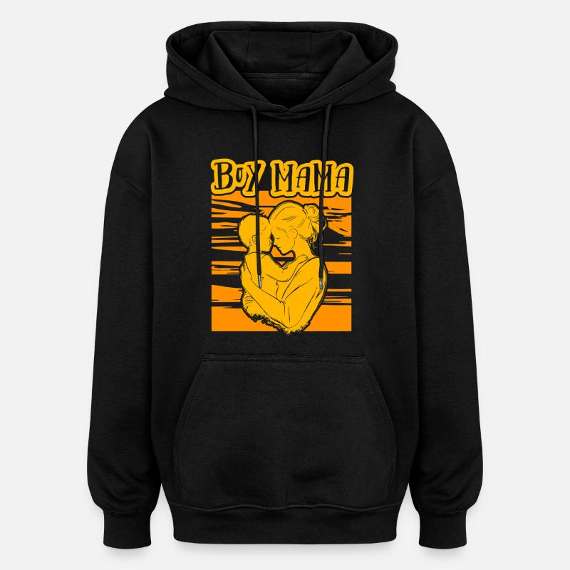 Junge Mama - Oversized Unisex Hoodie - Schwarz