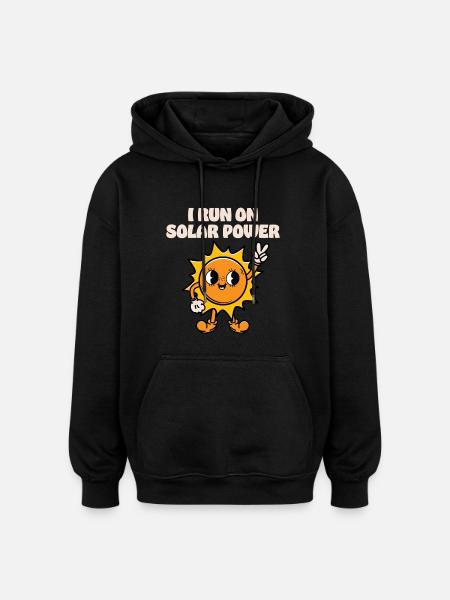 Ich fahre mit Solarenergie - Oversized Unisex Hoodie - Schwarz