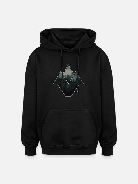 Forest Nature Lovers - Oversized Unisex Hoodie - black