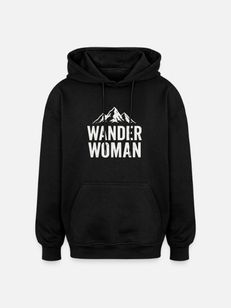 Femme errante - Sweat à capuche oversize unisexe - noir