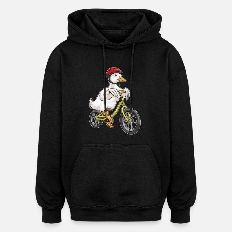 Vélo canard - Sweat à capuche oversize unisexe - noir