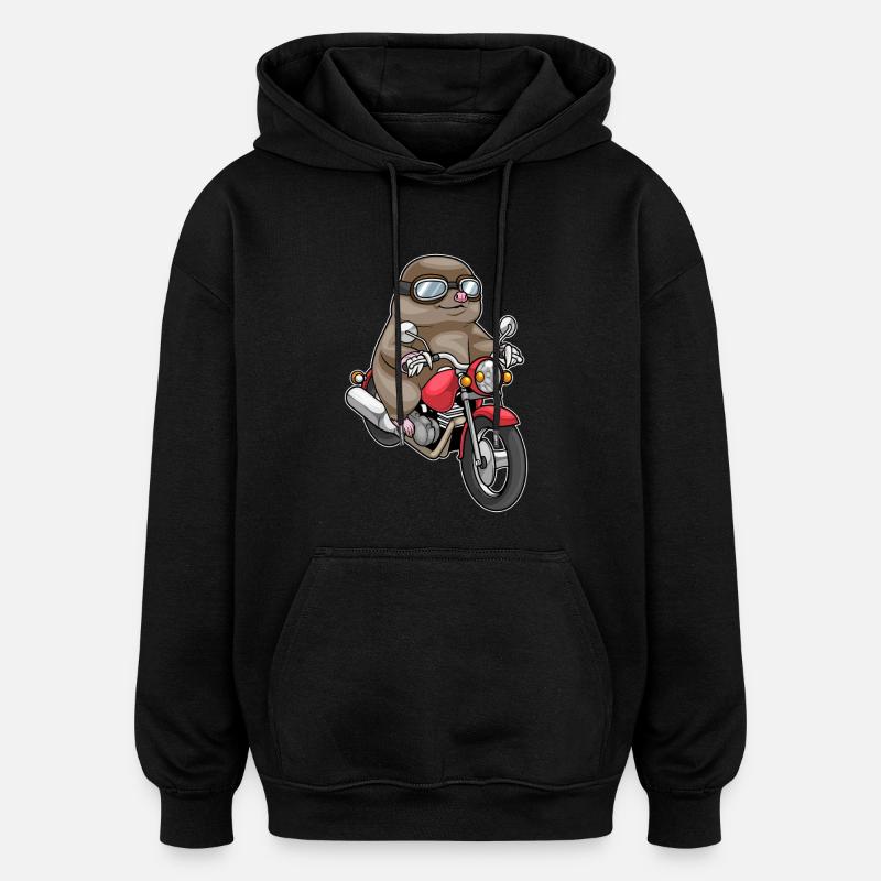 Mole Motorcycle - Oversized Unisex Hoodie - black