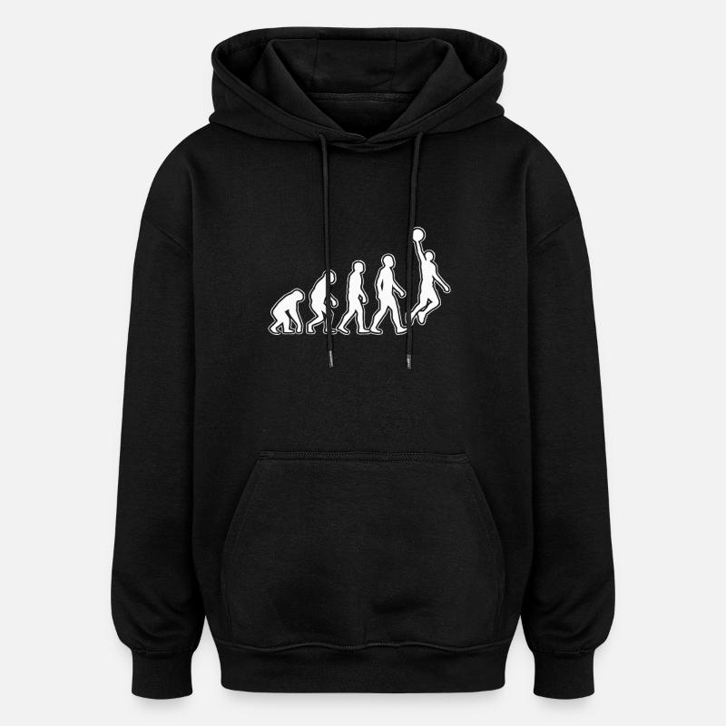Évolution vers le basketteur - Sweat à capuche oversize unisexe - noir