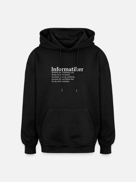 Computer scientist definition funny - Oversized Unisex Hoodie - black