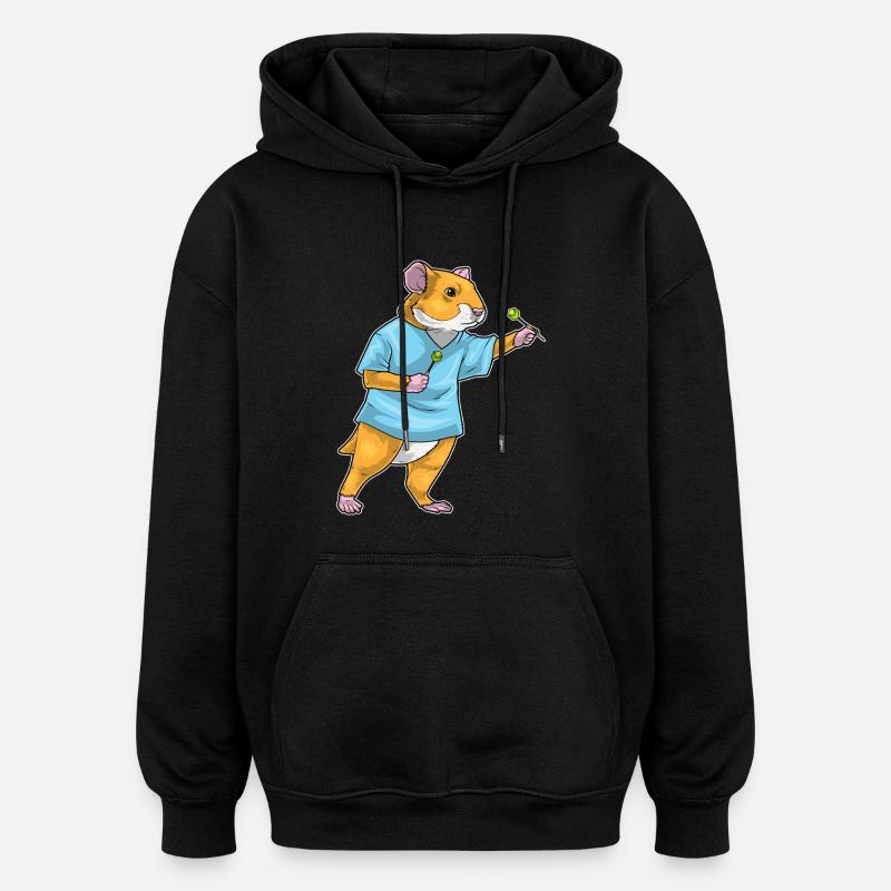 Fléchette de hamster Dartpfeil - Sweat à capuche oversize unisexe - noir