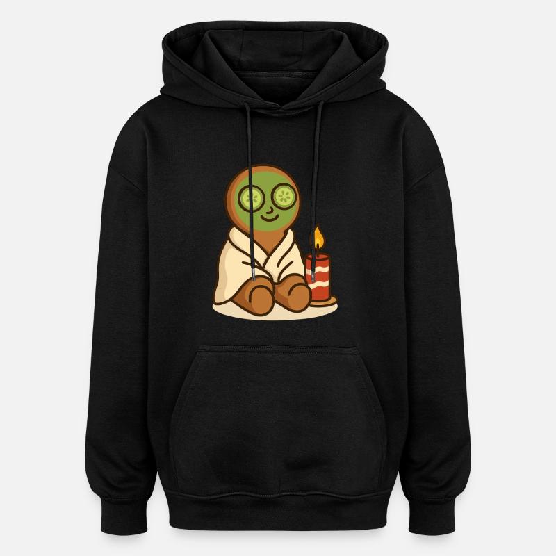 Lebkuchen Spa Wellness Xmas Design - Oversized Unisex Hoodie - Schwarz