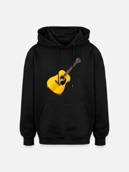 guitar - Oversized Unisex Hoodie - black