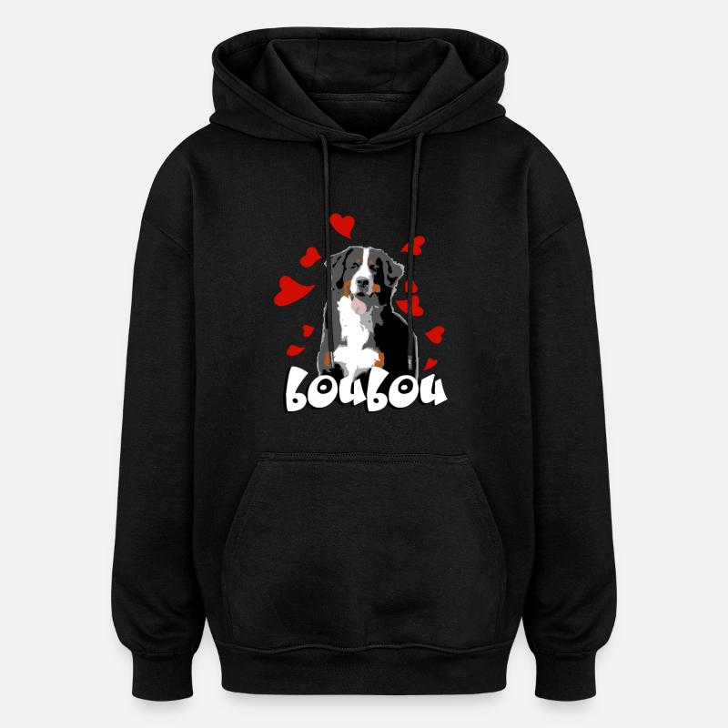 Bouvier - Sweat à capuche oversize unisexe - noir