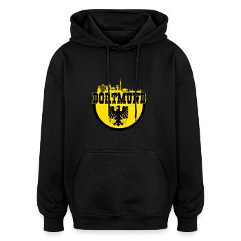dortmund_logo - Oversized Unisex Hoodie - black - Front - Noah (186cm)
