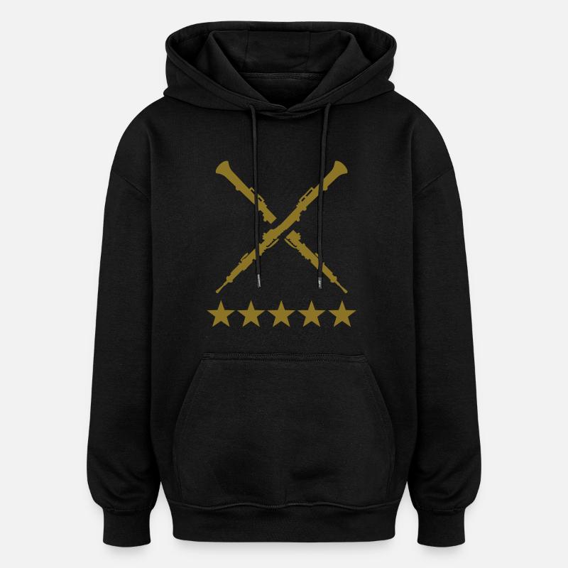 Hautbois - Sweat à capuche oversize unisexe - noir