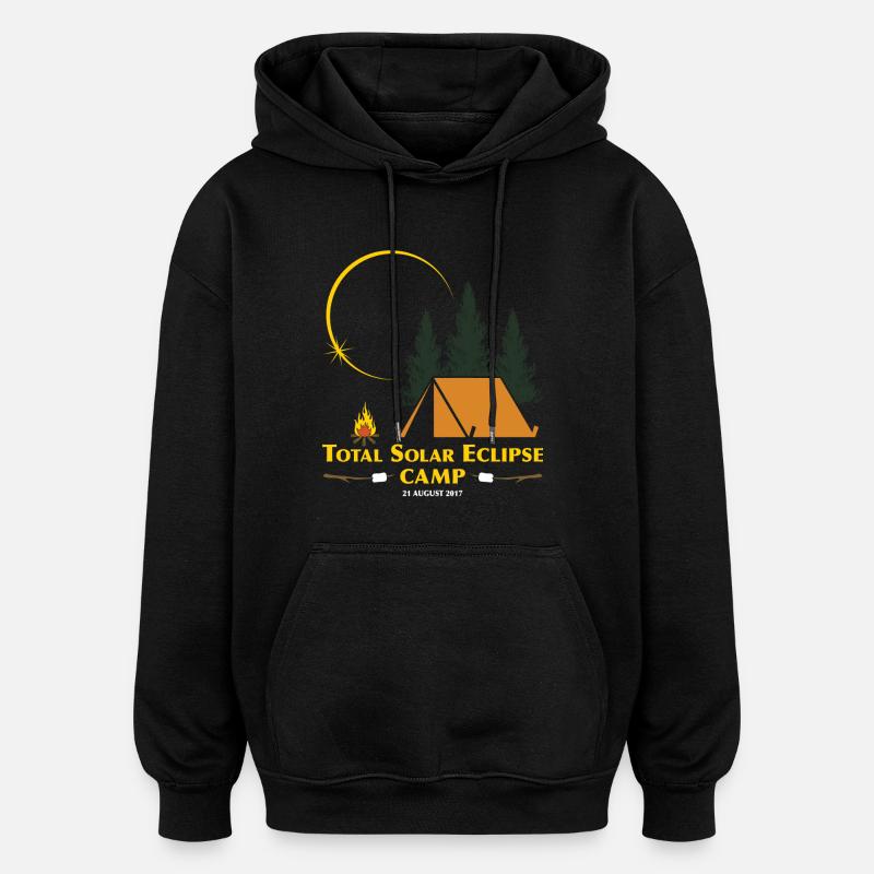 Total Solar Eclipse Camp - Oversized Unisex Hoodie - black