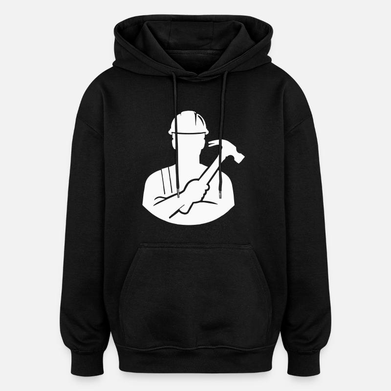 handwerker - Oversized Unisex Hoodie - Schwarz