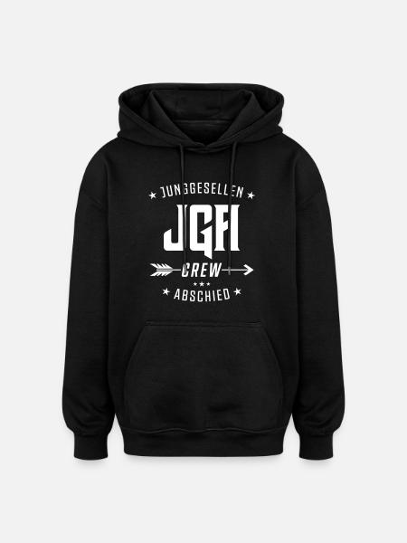 jga crew junggesellenabschied - Oversized Unisex Hoodie - Schwarz