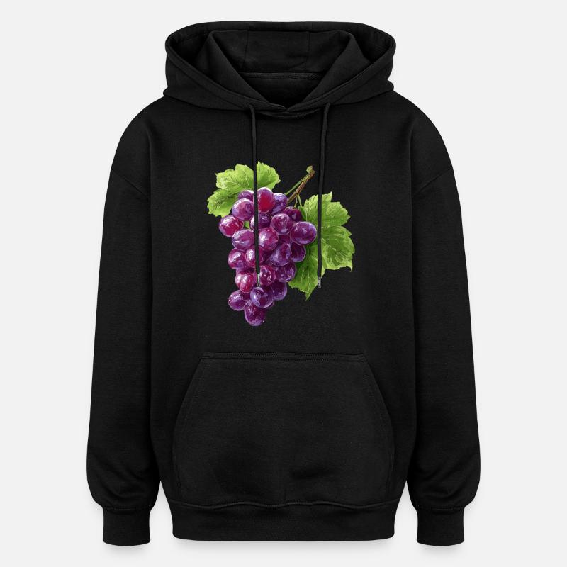 Raisins rouges - Sweat à capuche oversize unisexe - noir