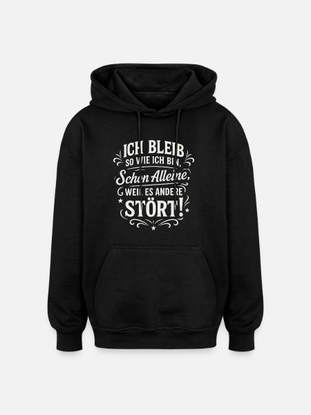 Funny Sarcastic Ironic Sayings - Oversized Unisex Hoodie - black