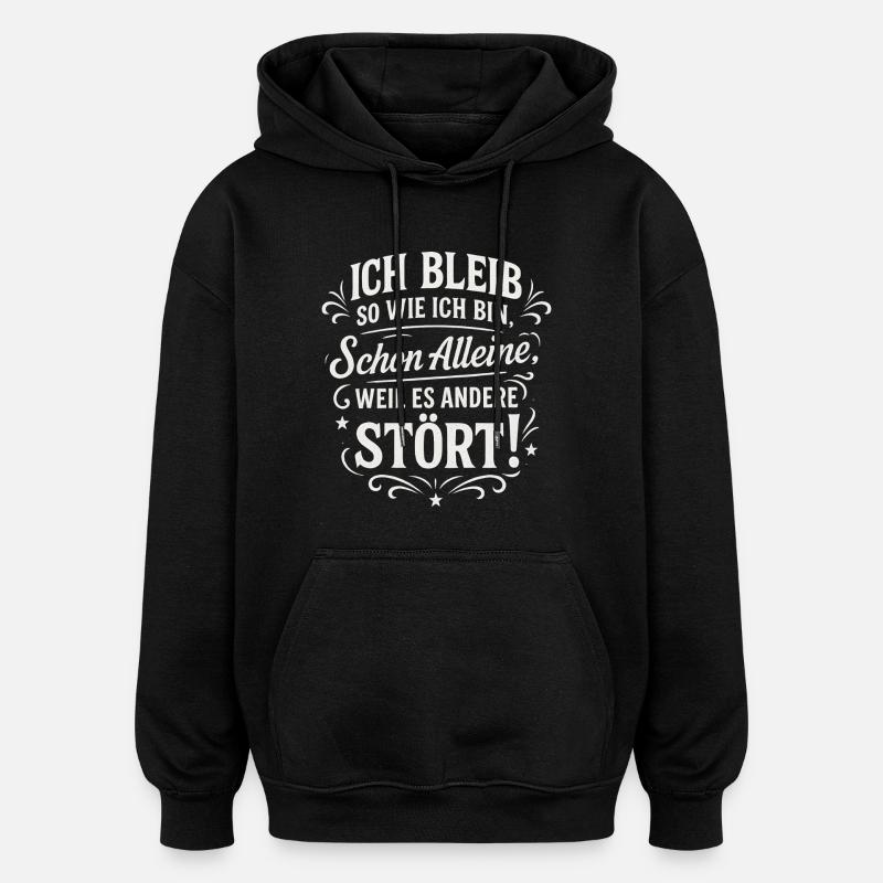 Paroles ironiques sarcastiques drôles - Sweat à capuche oversize unisexe - noir