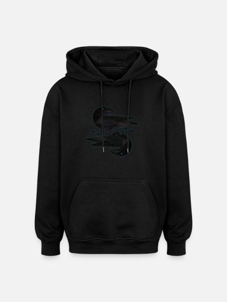 Hugin Munin - Oversized Unisex Hoodie - black