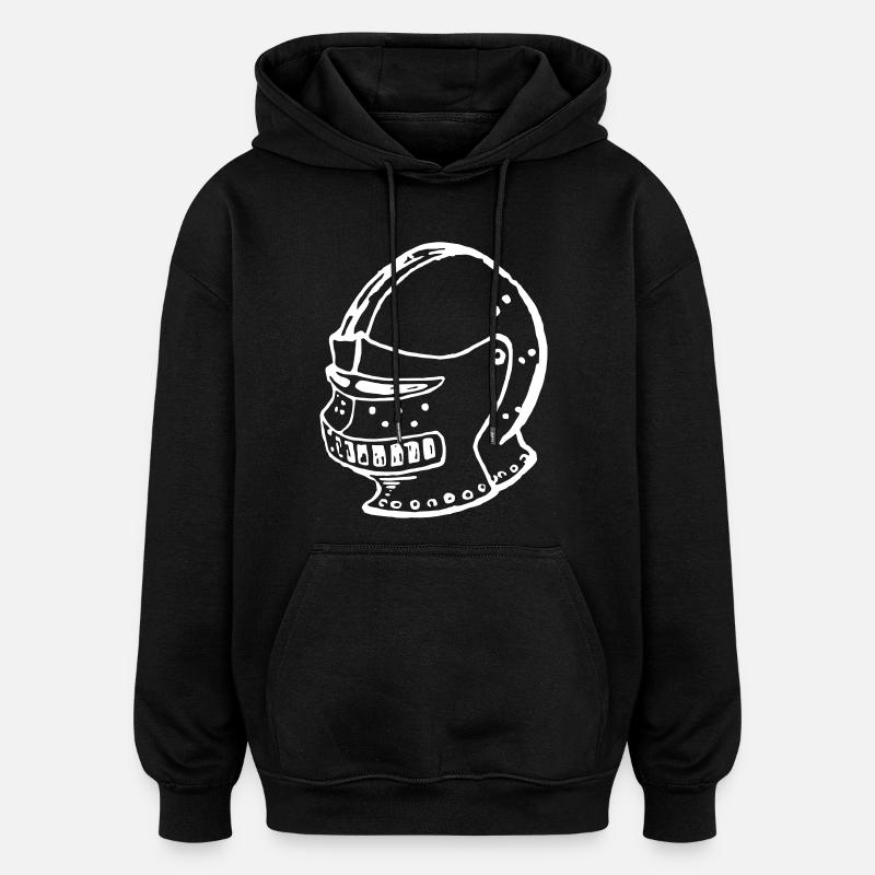 Ritter Helm - Oversized Unisex Hoodie - Schwarz