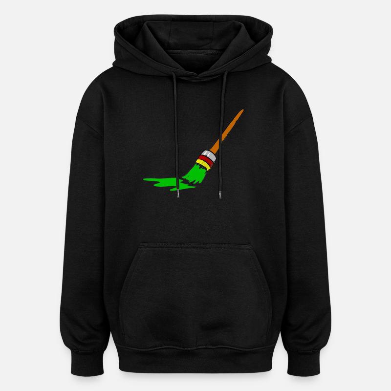 Urban Graffiti Pinsel Design - Oversized Unisex Hoodie - Schwarz