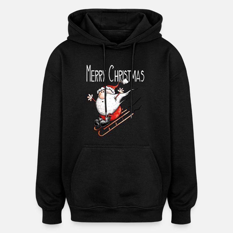 Merry Christmas Père noël - Cadeau - Sweat à capuche oversize unisexe - noir