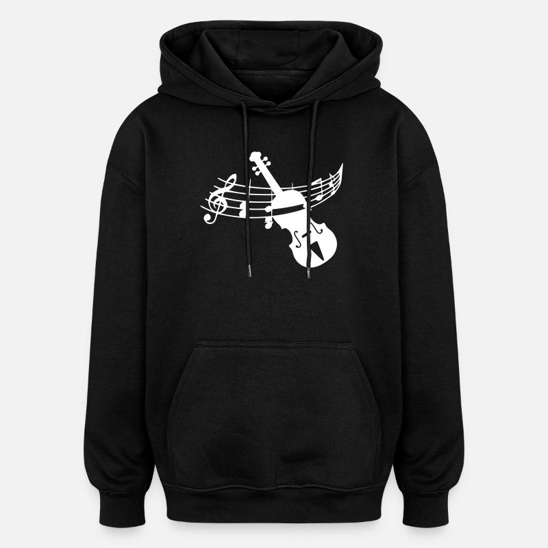 Geige Violine - Oversized Unisex Hoodie - Schwarz