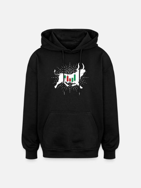 Actions Bulle - Sweat à capuche oversize unisexe - noir
