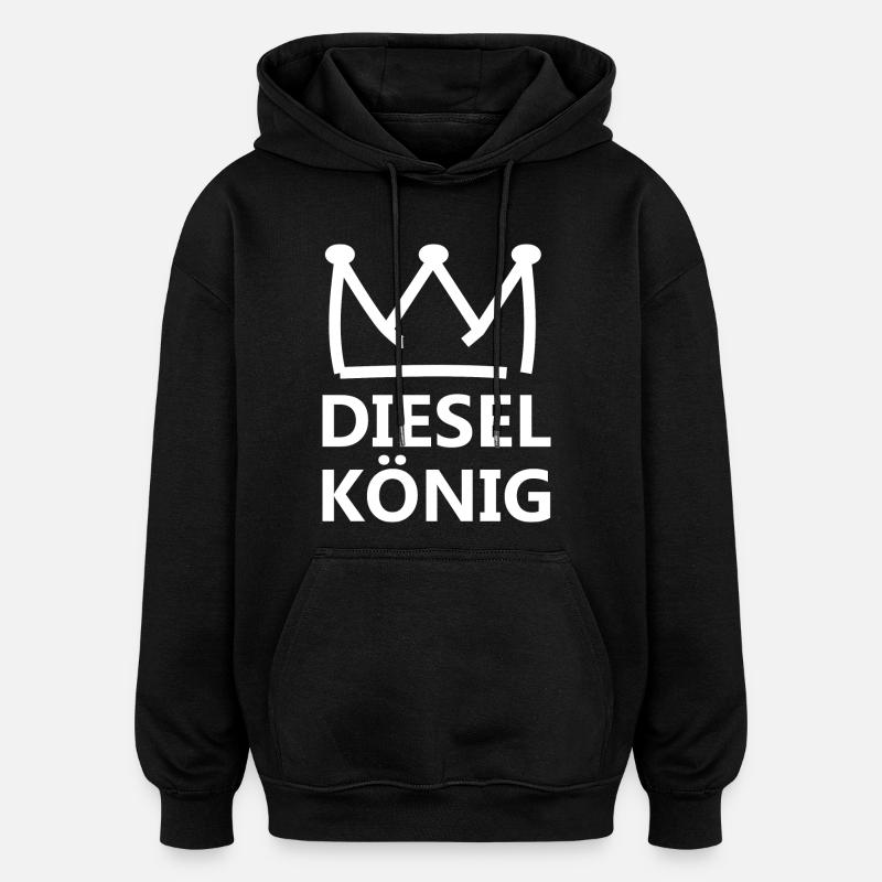 Roi du diesel - Sweat à capuche oversize unisexe - noir