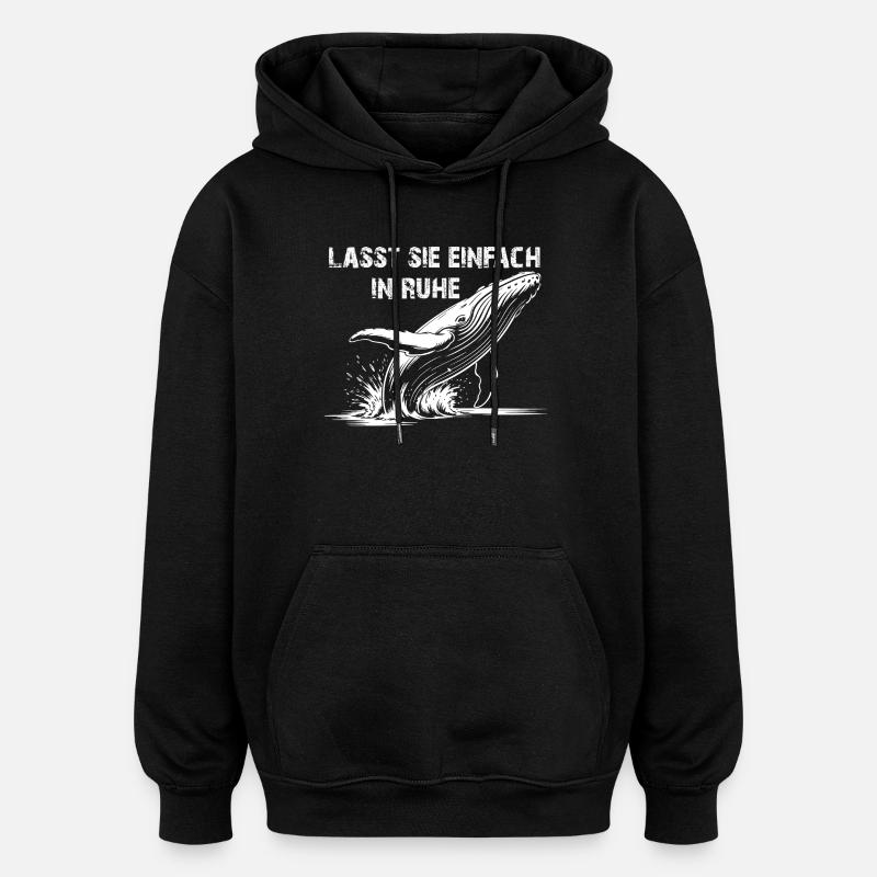 Rettet die Wale - Oversized Unisex Hoodie - Schwarz