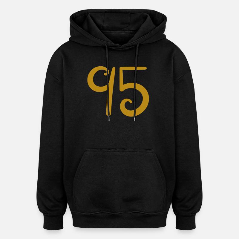 95 - Sweat à capuche oversize unisexe - noir