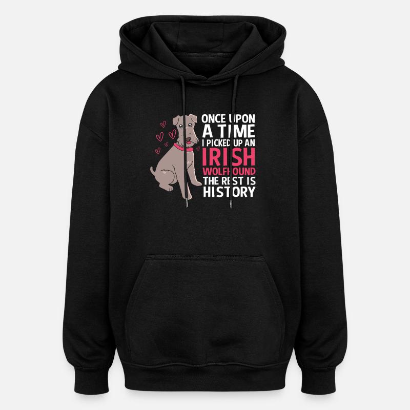 Irish wolfhound - Oversized Unisex Hoodie - black
