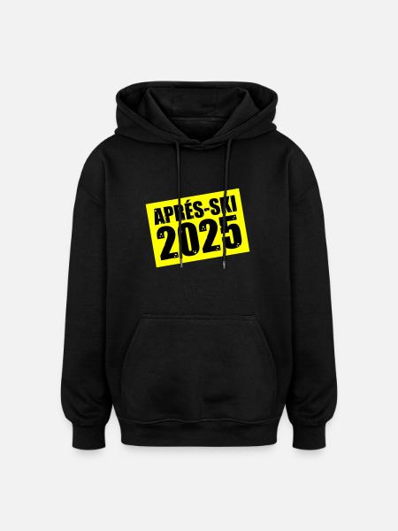 Après-ski 2025 - Oversized Unisex Hoodie - black