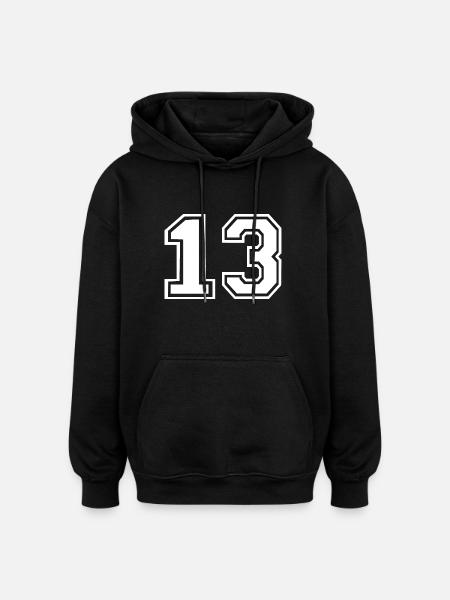 13 - Oversized Unisex Hoodie - black
