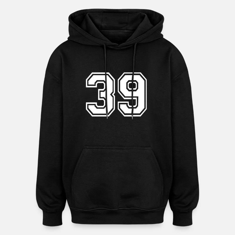 39 - Sweat à capuche oversize unisexe - noir