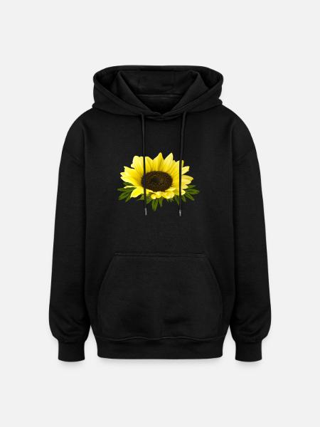 Sunflower - Oversized Unisex Hoodie - black