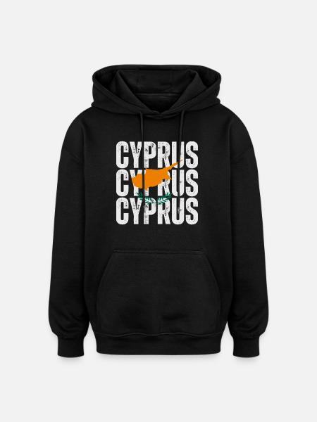 Cyprus flag, Cypriot pride - Oversized Unisex Hoodie - black