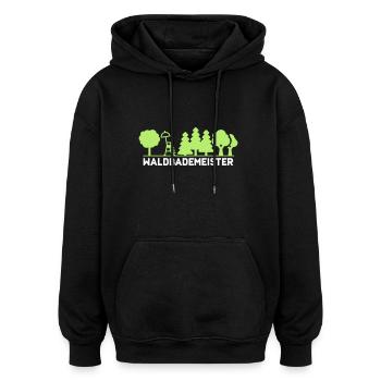 Waldbademeister fürs Waldbaden und Waldbad - Oversized Unisex Hoodie - Schwarz - Vorne - Noah (186cm)