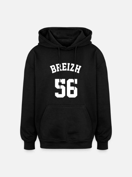 BRITAIN BREIZH 56 - Oversized Unisex Hoodie - black
