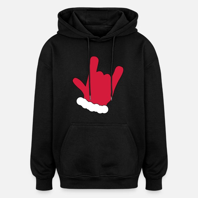 Noël - Sweat à capuche oversize unisexe - noir